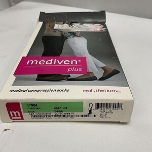 NIB Mediven Plus Compression CALF High Stockings Top Band‎ IV 4X 20-30 Beige…